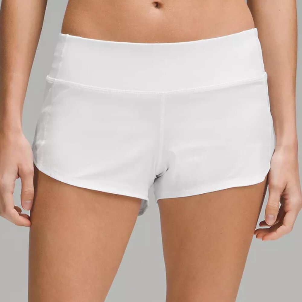 Lululemon white Speed Up short